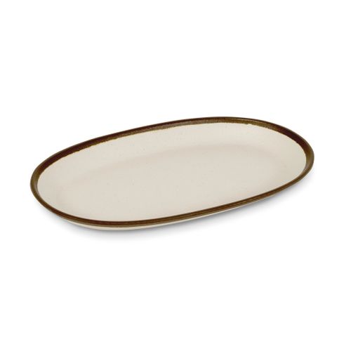 Plat Ovale En Mélaminé Collection Halo 25,5 X 14,5 Cm -