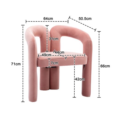 Chaises Modernes En Velours, Lot De 2 - Chambre/salon, Design Rembourré Confortable