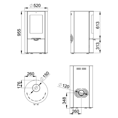 Poêle à Bois Dover 9 Bronpi