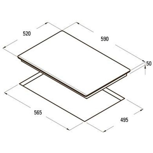 Plaque À Induction Encastrable Giga 600 Wh Blanc 4 Foyers