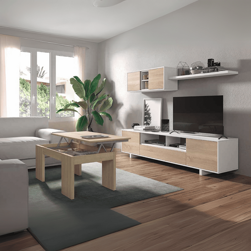 Table Basse à Plateau Relevable - L100 X H43 Cm