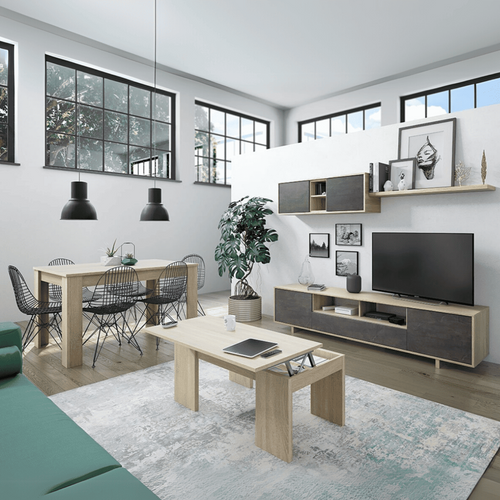 Table Basse à Plateau Relevable - L100 X H43 Cm