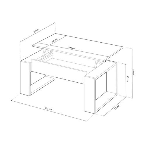 Table Basse Surélevée Nova