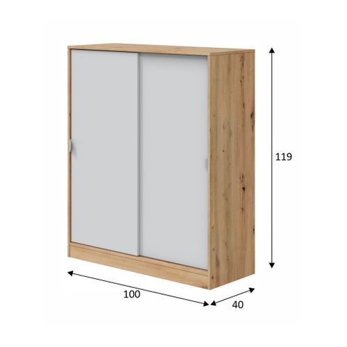 Meuble Chaussures Bois Naturel 16 Paires