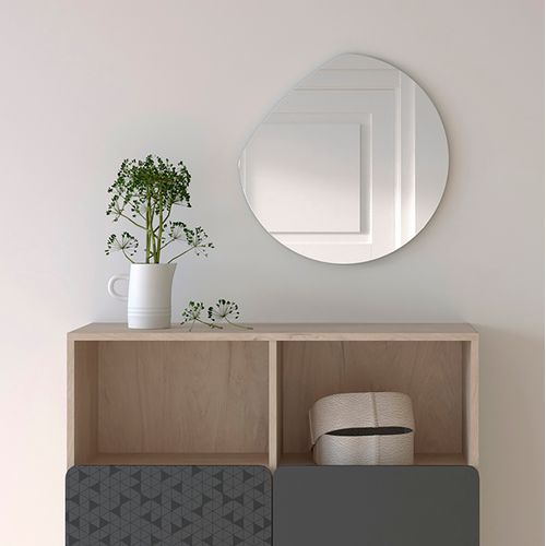 Miroir Rond Herdasa Lune Blanc Ø50