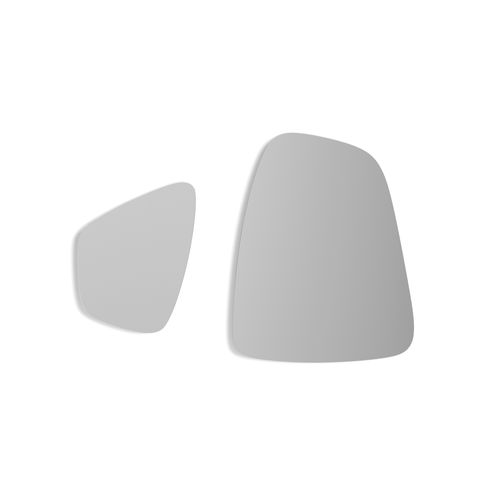Lot 2 Miroirs Organiques Herdasa Singular Blanc 40x32x2 Cm + 60x47x2 Cm