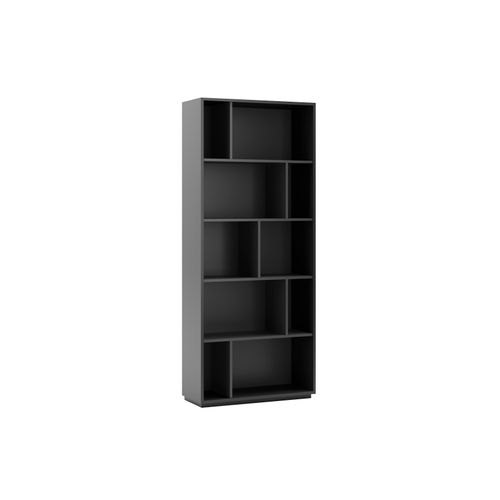 Bibliothèque En Melamine, Collection Nack (545), à 5 Nivaux En Couleur Graphite