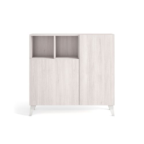 Meuble à Chaussures, Modèle Moss, Blanc Antique, 87x90x27 Cm