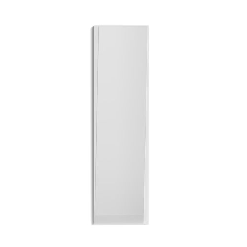 Miroir Asymétrique Pleine Longueur 167x46, Collection Looker, En Mdf Plaqué En Bois, Laqué Blanc