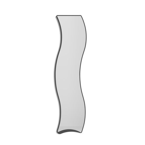 Miroir Irrégulier Pleine Longueur 170x45, Collection Looker, En Mdf Plaqué En Bois, Laqué Noir