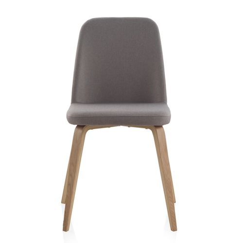 Lot De 2 Chaises En Bois Tapissées Grises