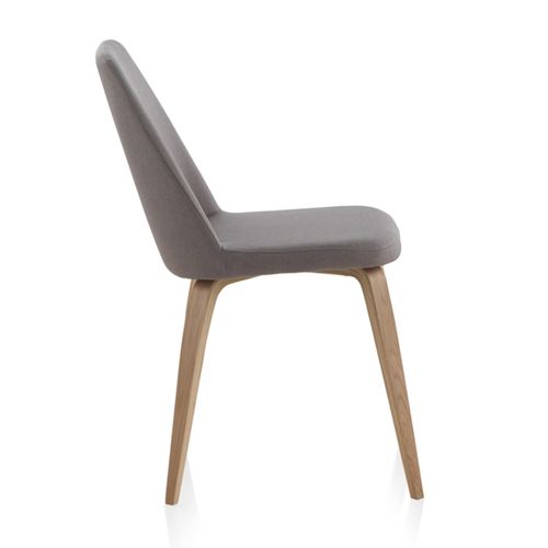 Lot De 2 Chaises En Bois Tapissées Grises