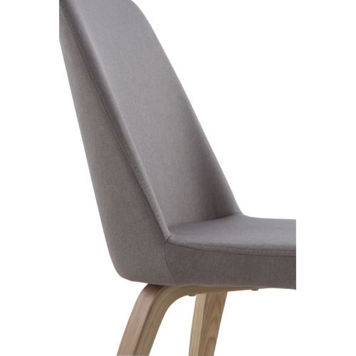 Lot De 2 Chaises En Bois Tapissées Grises