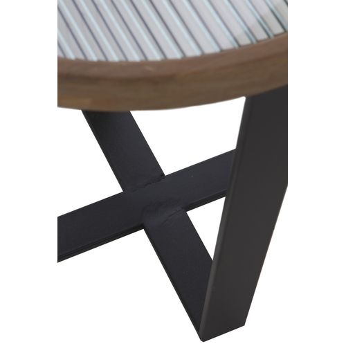 Lot De 2 Tables Basses Rondes Avec Verre