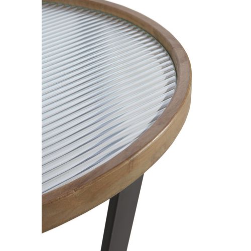 Lot De 2 Tables Basses Rondes Avec Verre