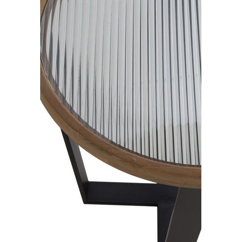 Lot De 2 Tables Basses Rondes Avec Verre