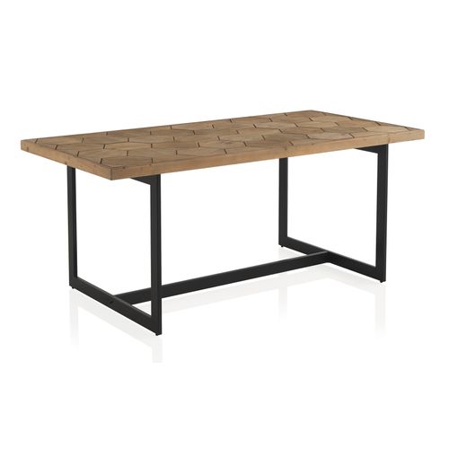 Table En Frêne Avec Pied En Métal 178x90