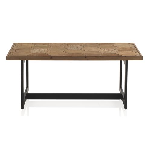 Table Basse En Frêne Avec Pieds En Métal