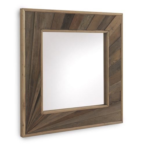 Miroir Carré En Bois Stratifié