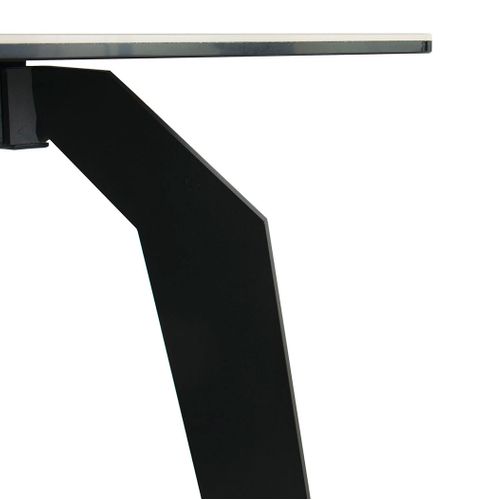 Table En Céramique Grise Avec Pieds En Métal 150x91