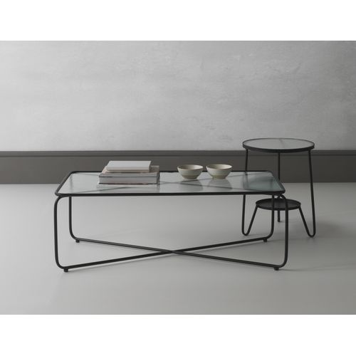 Table D'appoint En Métal Avec Verre