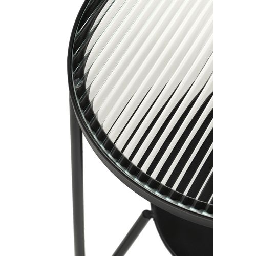 Table D'appoint En Métal Avec Verre