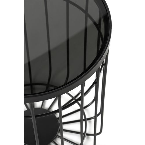 Lot De 2 Tables D'appoint En Métal Avec Verre