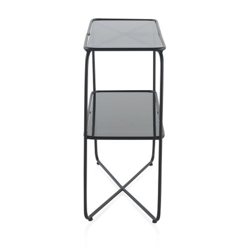 Table Console En Métal Avec Verre