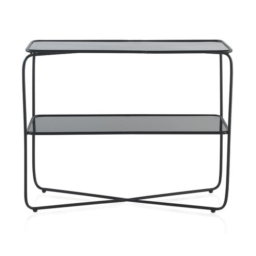 Table Console En Métal Avec Verre