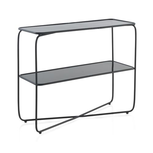 Table Console En Métal Avec Verre