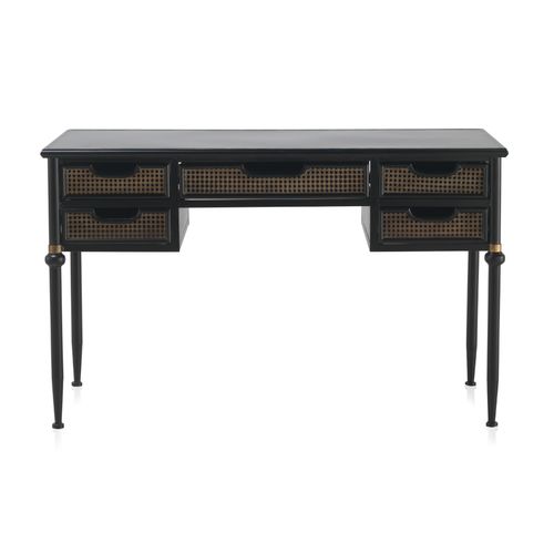 Bureau à Tiroirs En Bronze Avec Structure En Métal Noir