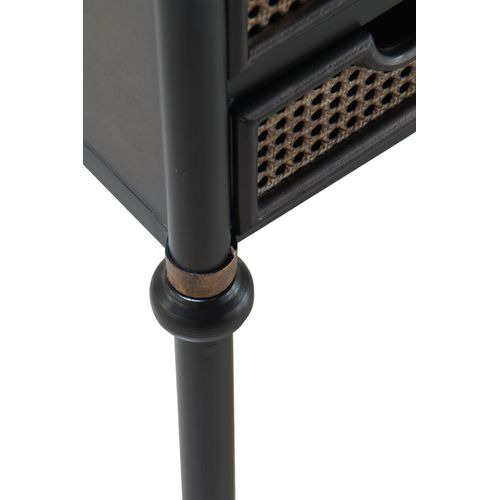 Bureau à Tiroirs En Bronze Avec Structure En Métal Noir