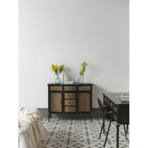 Bureau à Tiroirs En Bronze Avec Structure En Métal Noir