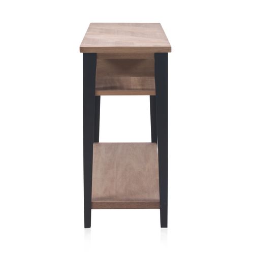 Console En Frêne Avec Tiroir Et Pieds En Métal