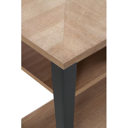 Console En Frêne Avec Tiroir Et Pieds En Métal