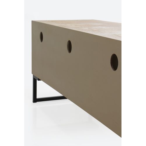 Meuble TV Plaqué En Frêne Avec Façade En Bois Recyclé