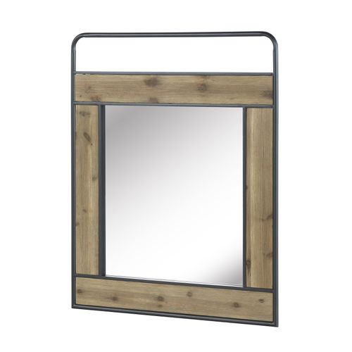 Miroir En Sapin Et Fer