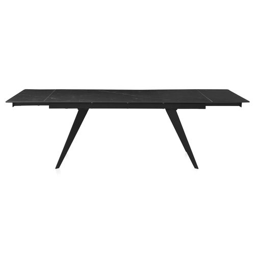 Table à Rallonge En Céramique Noire 180/260x95