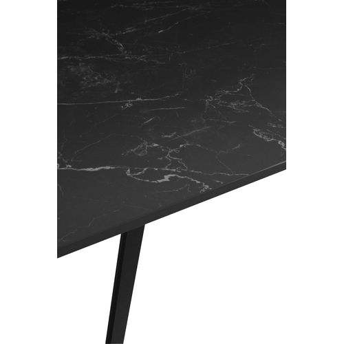 Table à Rallonge En Céramique Noire 180/260x95