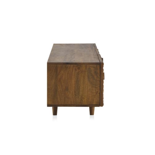 Meuble TV En Bois De Manguier Massif Marron