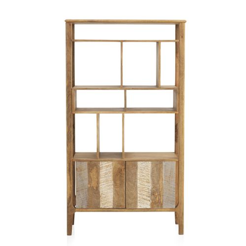 Étagère En Bois De Manguier Massif Marron Clair