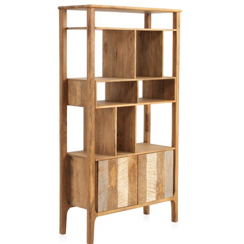 Étagère En Bois De Manguier Massif Marron Clair