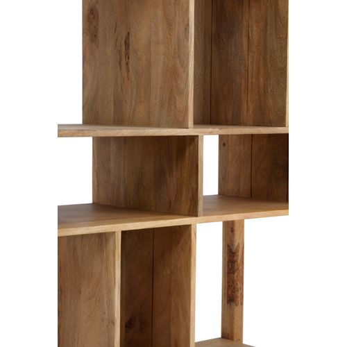 Étagère En Bois De Manguier Massif Marron Clair