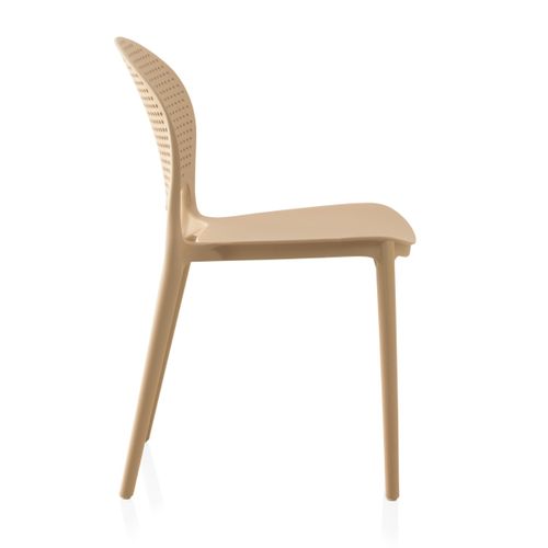 Lot De 4 Chaises Pp Couleur Camel