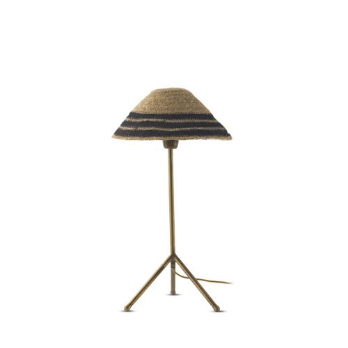 Lampe à Poser Avec Abat-jour En Fibres Naturelles Tressées