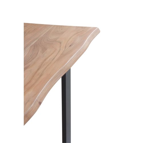 Table En Acacia Massif 180x90 Avec Pieds En Métal Noir