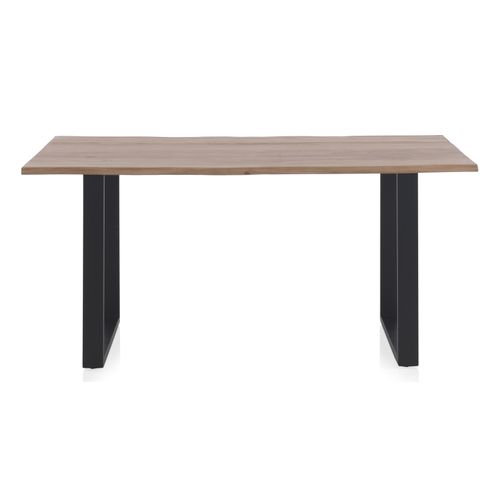 Table En Acacia Massif 180x90 Avec Pieds En Métal Noir