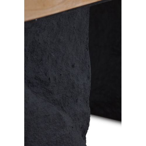 Table Basse Effet Bois D'épicéa Avec Piètement En Polyrésine Mgo