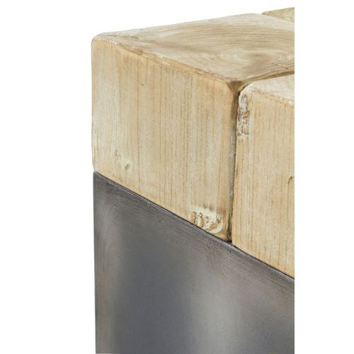 Tabouret En Épicéa Avec Base Laquée En Couleur Métallique