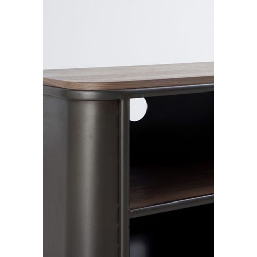 Meuble TV En Métal Avec Plateau Et Tiroirs En Épicéa